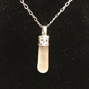 Seaglass Sterling Silver pendant necklace